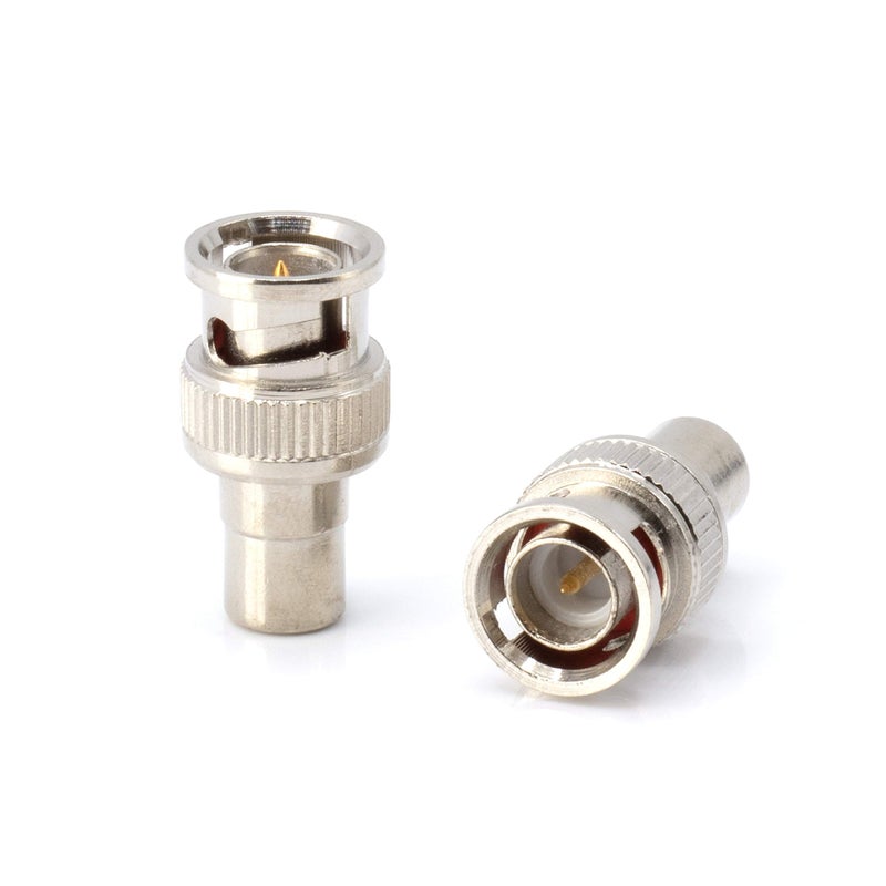THE CIMPLE CO BNC to RCA Male to Female Adapter Pack, 10 Pieces, Metallic Silver - Image 2